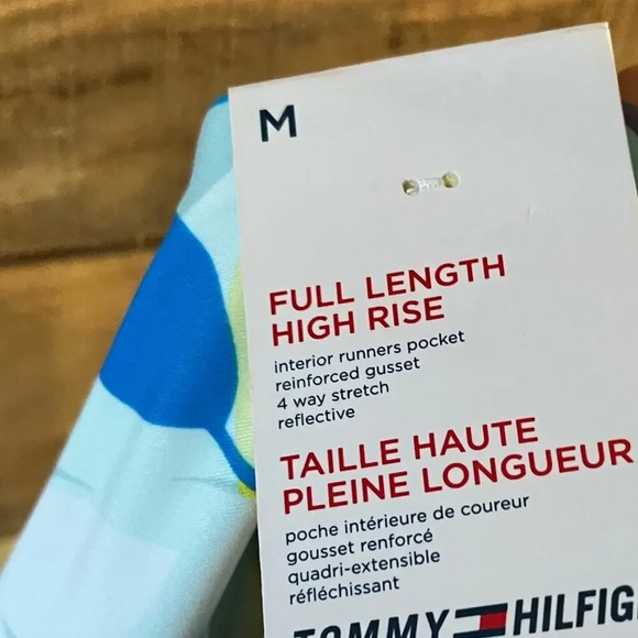 Tommy Hilfiger Sport Blue And White High Rise Leggings Size Medium - Picture 6 of 8